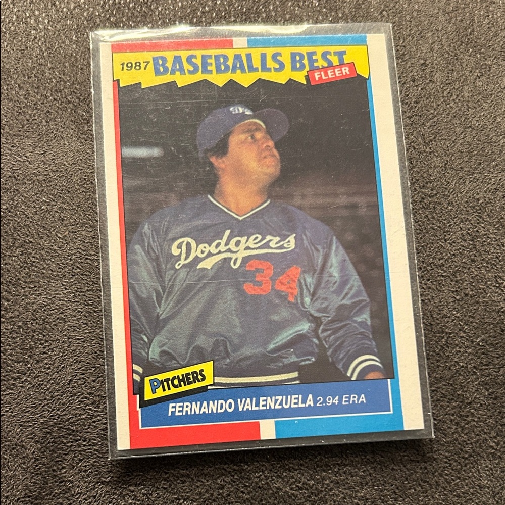 1987 Fleer 'Baseballs Best' Fernando Valenzuela Dodgers Baseball Card